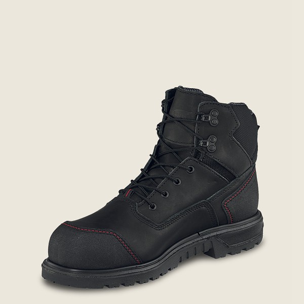 Red Wing Safety Boots Brnr Xp - 6-inch Waterproof Toe - Black/Grey - Mens UOP051643